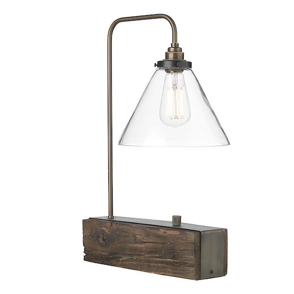 David Hunt Aspen Table Lamp Wood Effect – from Amos Lighting + Home