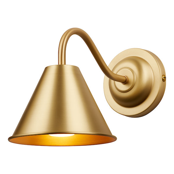 David Hunt Avon Bathroom Wall Light, Butter Brass IP44 – from Amos Lighting + Home