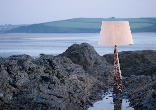 David Hunt Aztec Table Lamp Base Hammered Copper – from Amos Lighting + Home