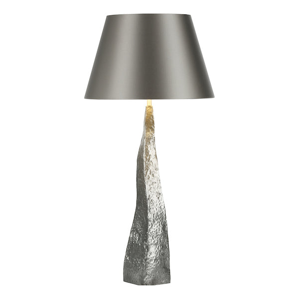 David Hunt Aztec Table Lamp Base Hammered Pewter – from Amos Lighting + Home