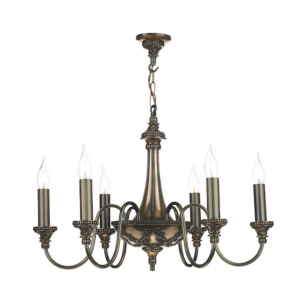 David Hunt Bailey 6 Light Chandelier Bronze – from Amos Lighting + Home