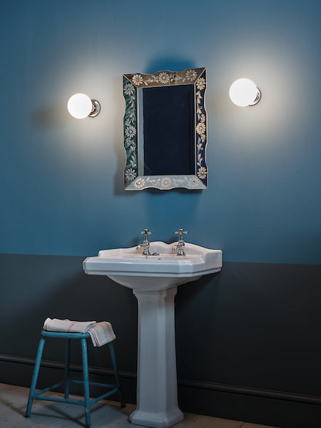 David Hunt Buckley Bathroom Wall Light, Polished Chrome IP44 – from Amos Lighting + Home