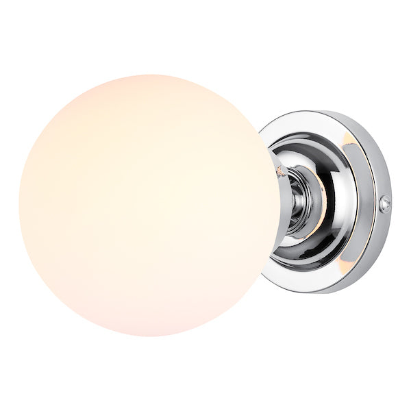 David Hunt Buckley Bathroom Wall Light, Polished Chrome IP44 – from Amos Lighting + Home