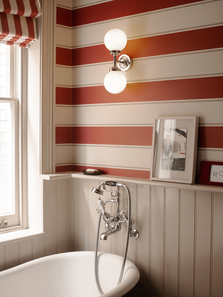 David Hunt Buckley Double Bathroom Wall Light Black – from Amos Lighting + Home