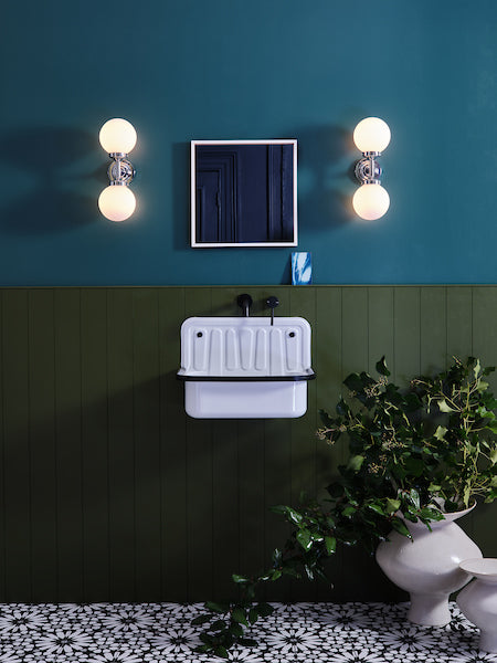 David Hunt Buckley Double Bathroom Wall Light Polished Chrome IP44 – from Amos Lighting + Home