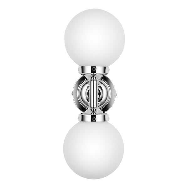 David Hunt Buckley Double Bathroom Wall Light Polished Chrome IP44 – from Amos Lighting + Home