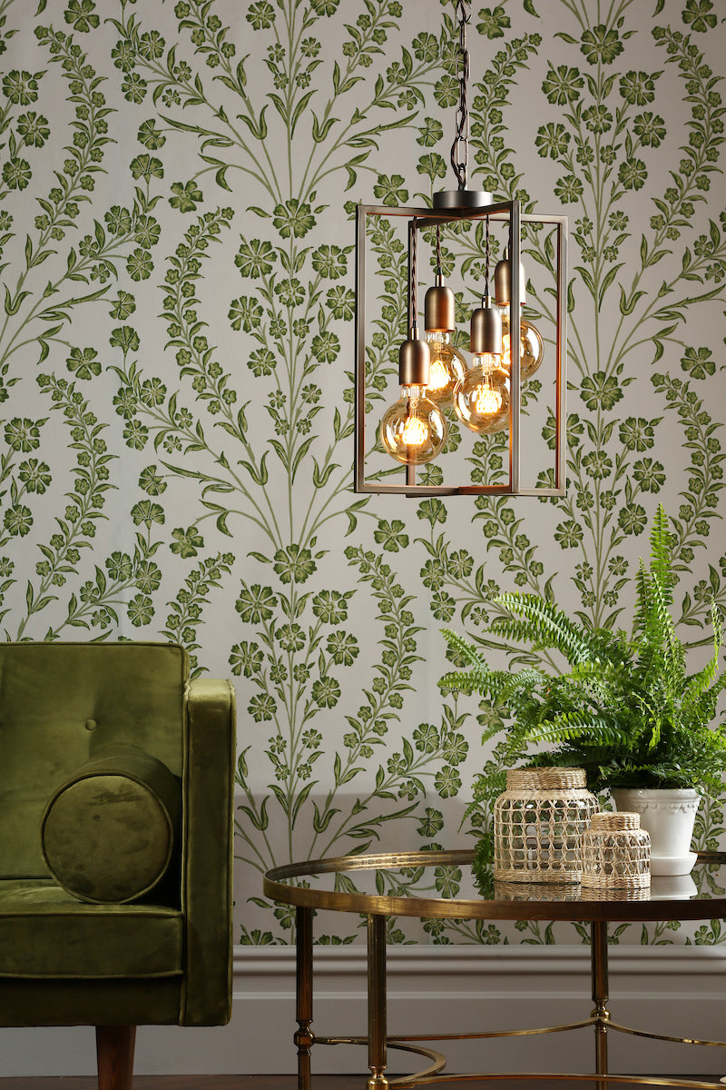 David Hunt Chiswick 4 Light Chandelier Pendant in Antique Brass – from Amos Lighting + Home