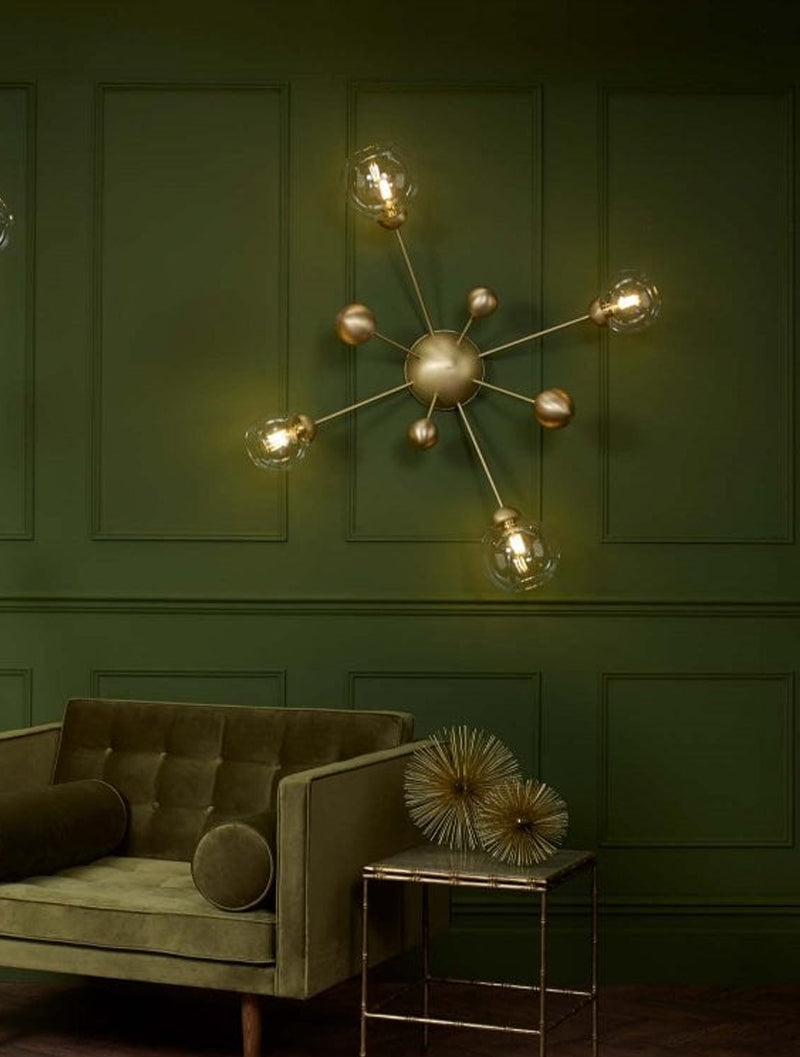 David Hunt Cosmos 4 Light Butter Brass Semi-flush Pendant – from Amos Lighting + Home