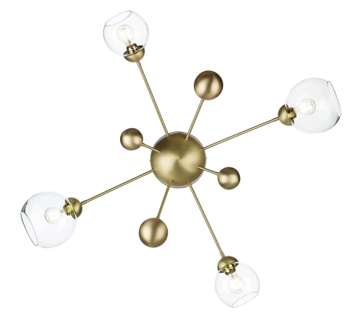 David Hunt Cosmos 4 Light Butter Brass Semi-flush Pendant – from Amos Lighting + Home