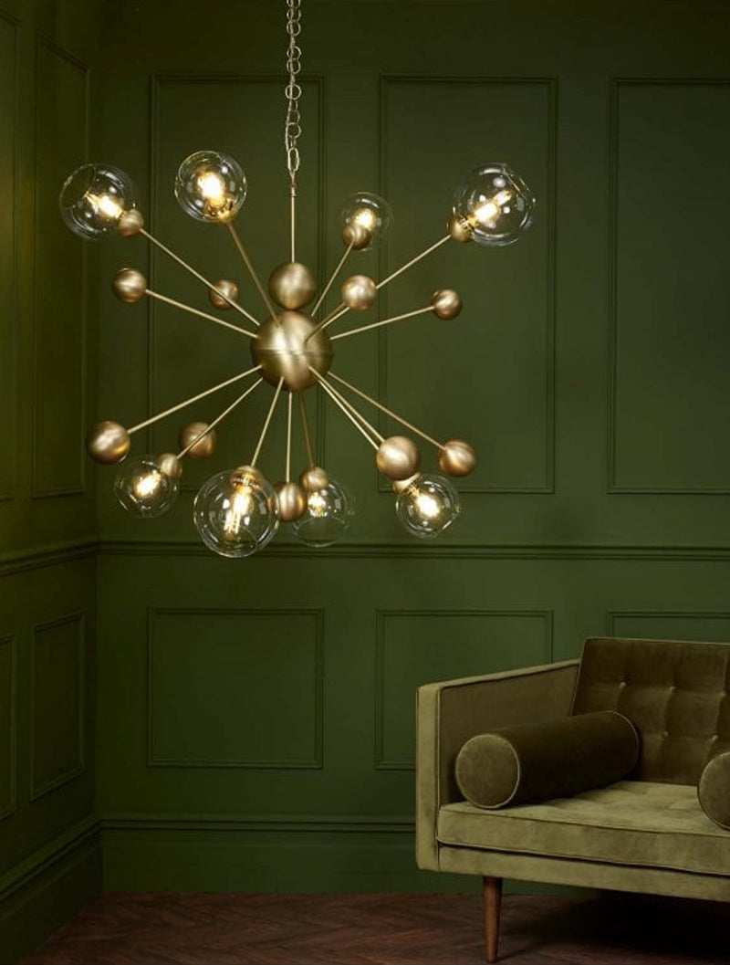 David Hunt Cosmos 8 Light Butter Brass Chandelier – from Amos Lighting + Home