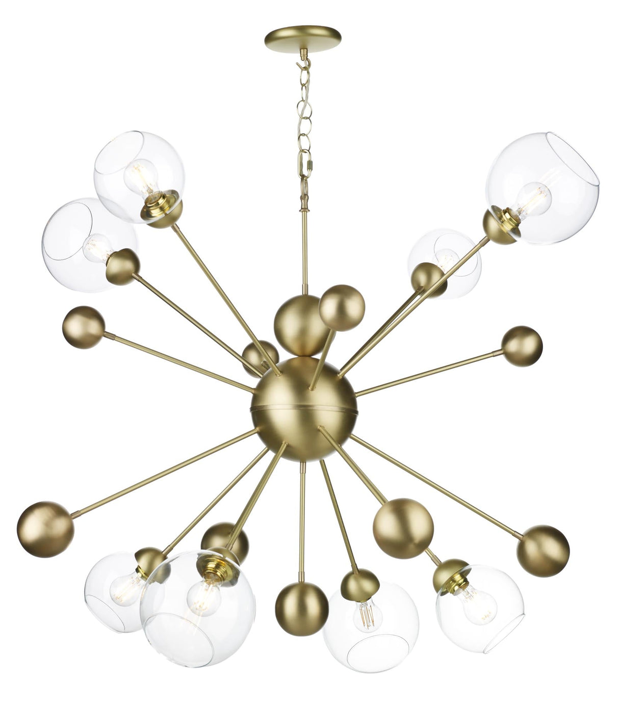 David Hunt Cosmos 8 Light Butter Brass Chandelier – from Amos Lighting + Home