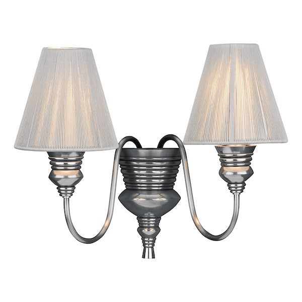 David Hunt Doreen Wall Light Pewter with Shades – from Amos Lighting + Home