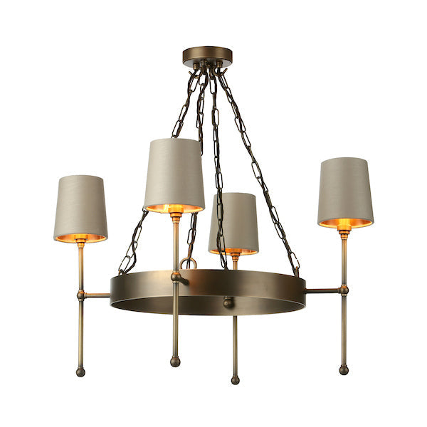 David Hunt Durrell 4lt Solid Antique Brass Pendant – from Amos Lighting + Home