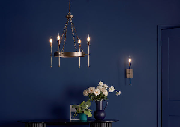 David Hunt Durrell Wall Light Solid Antique Brass – from Amos Lighting + Home