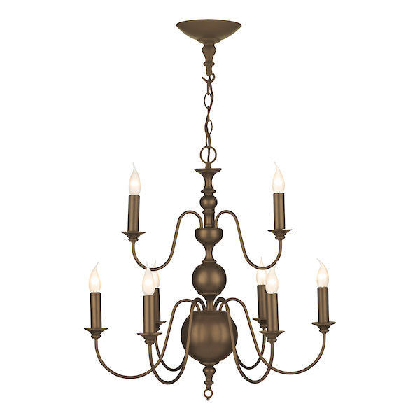 David Hunt Flemish 9 Light Chandelier Bronze – from Amos Lighting + Home