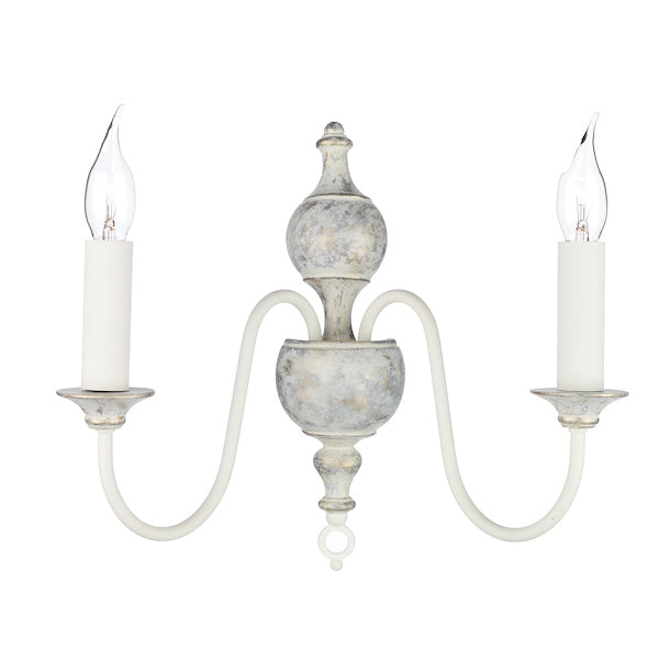 David Hunt Flemish Wall Light Powder Grey & Gold – from Amos Lighting + Home