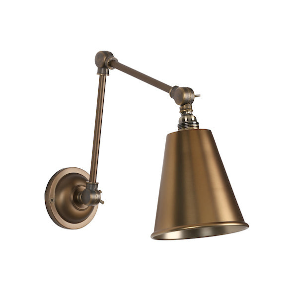 David Hunt Hackney Wall Light Antique Brass – from Amos Lighting + Home