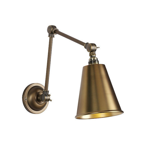 David Hunt Hackney Wall Light Antique Brass – from Amos Lighting + Home
