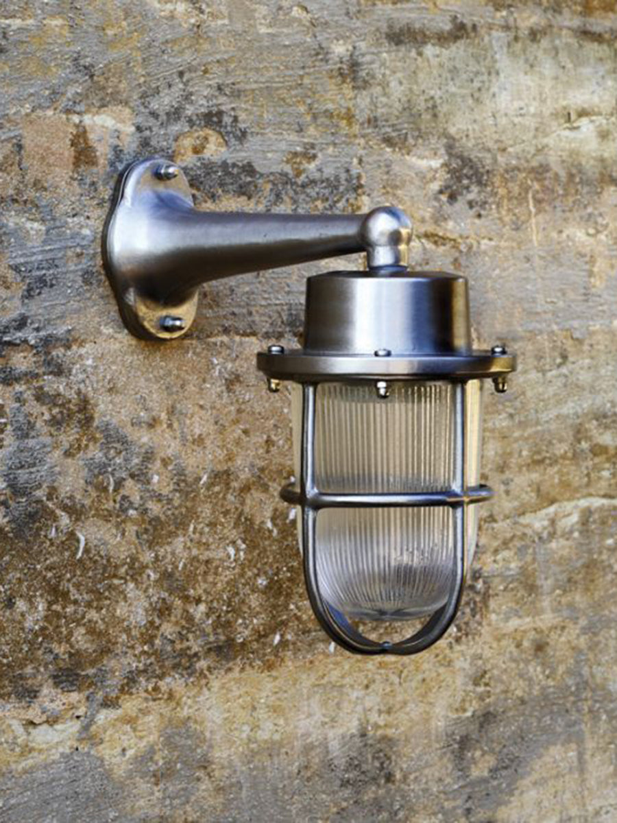 David Hunt Harbour Wall Light Nickel IP64 – from Amos Lighting + Home