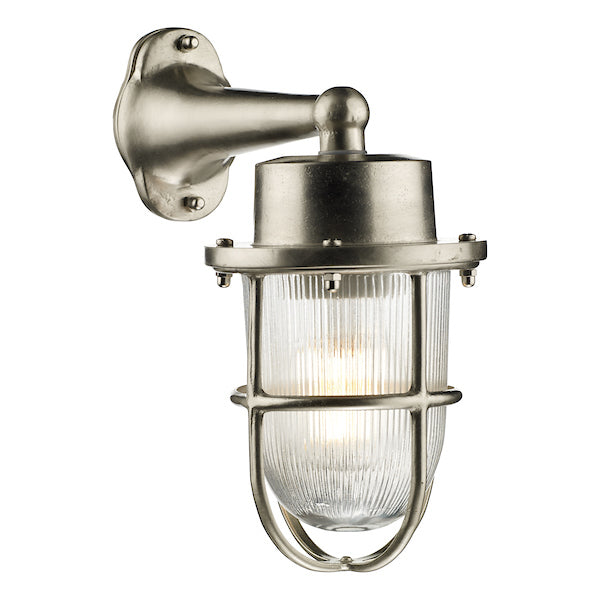 David Hunt Harbour Wall Light Nickel IP64 – from Amos Lighting + Home
