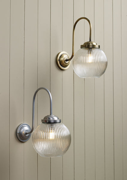 David Hunt Henley Wall Light Antique Brass and Glass – from Amos Lighting + Home