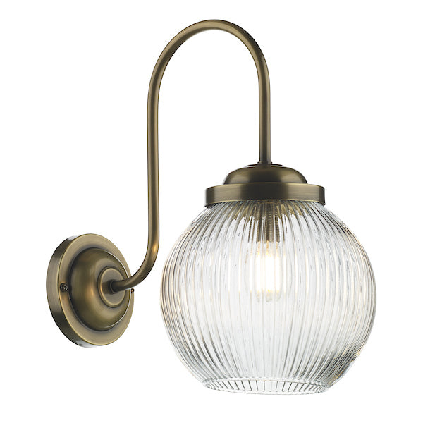 David Hunt Henley Wall Light Antique Brass and Glass – from Amos Lighting + Home