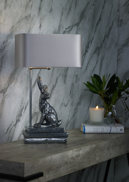 David Hunt Hopper Table Lamp Pewter – from Amos Lighting + Home