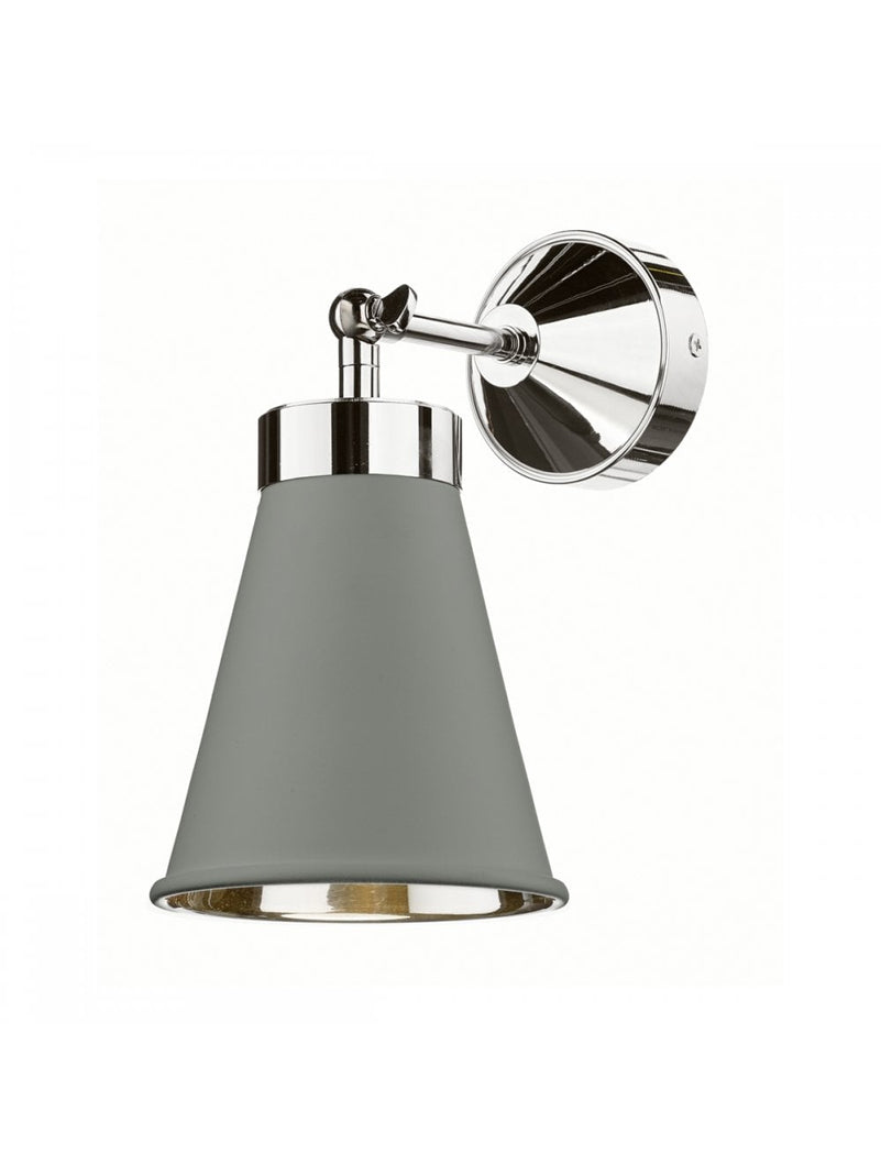 David Hunt Hyde Chrome and Powder Grey Wall Light – from Amos Lighting + Home