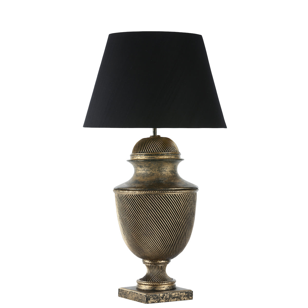 David Hunt Lattice Table Lamp Base Black Gold – from Amos Lighting + Home