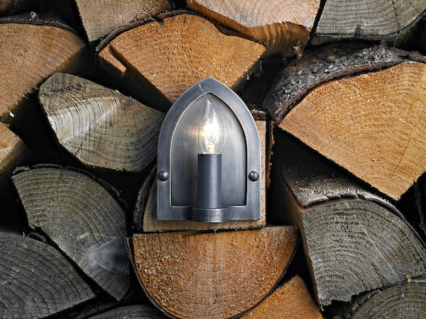 David Hunt Lindisfarne Wall Light Pewter – from Amos Lighting + Home