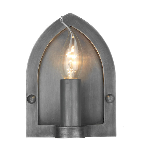 David Hunt Lindisfarne Wall Light Pewter – from Amos Lighting + Home