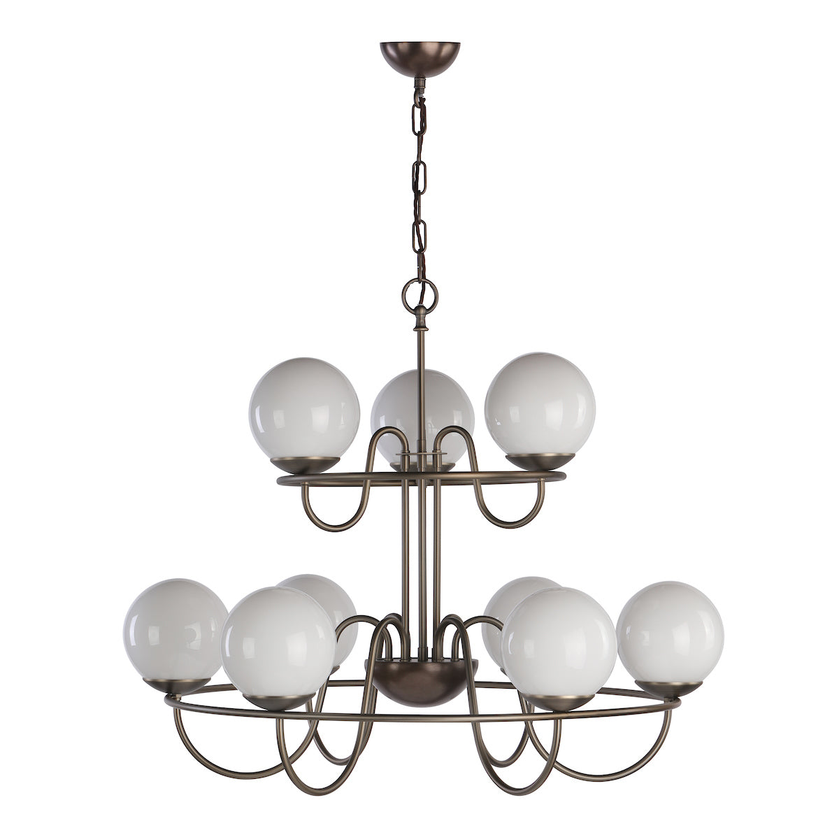 David Hunt Nebula 9 Light Pendant Antique Brass – from Amos Lighting + Home