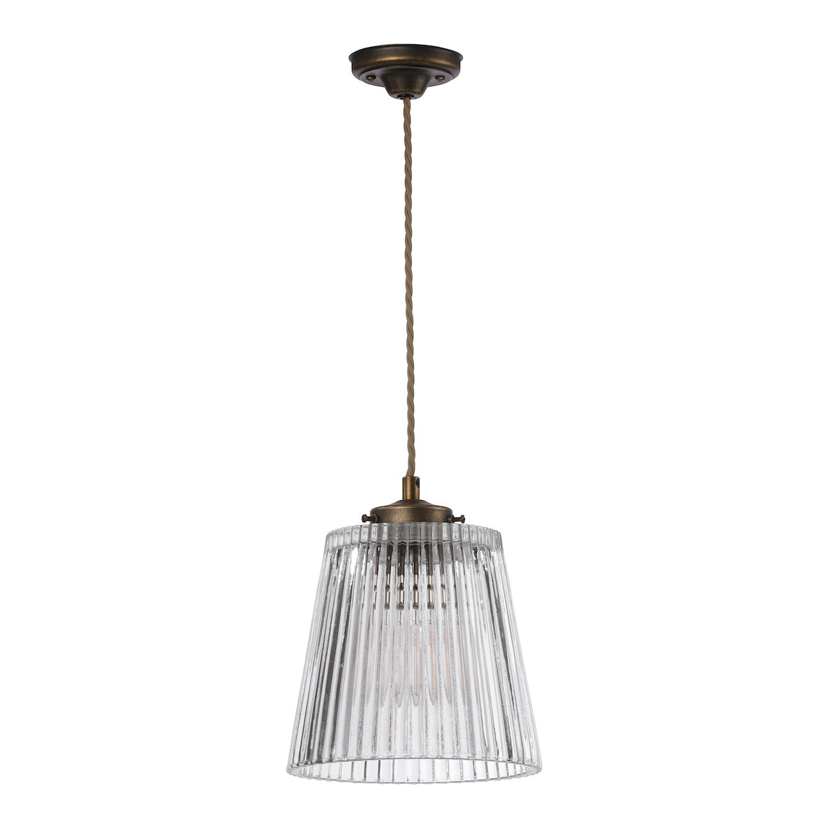 David Hunt Odell Single Pendant Large Antique Brass – from Amos Lighting + Home