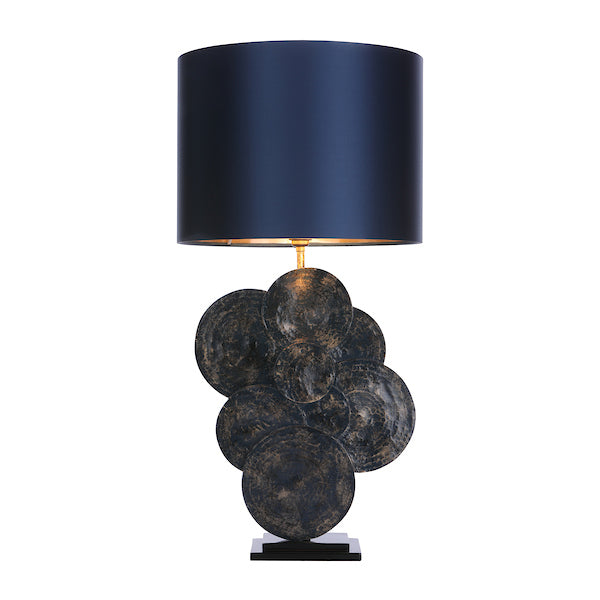 David Hunt Planet Blue & Gold Table Lamp Base – from Amos Lighting + Home