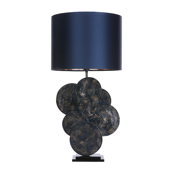 David Hunt Planet Blue & Gold Table Lamp Base – from Amos Lighting + Home