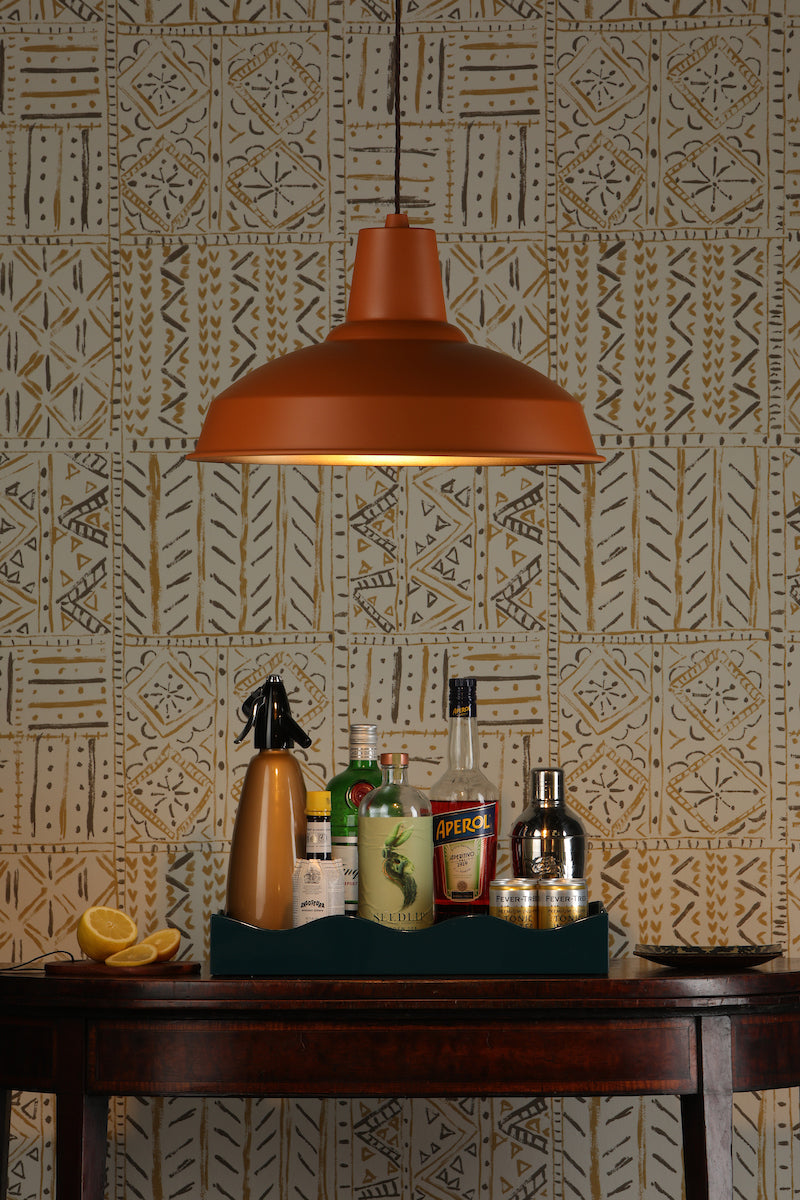 David Hunt Reclamation Pendant Marmalade & Antique Brass – from Amos Lighting + Home