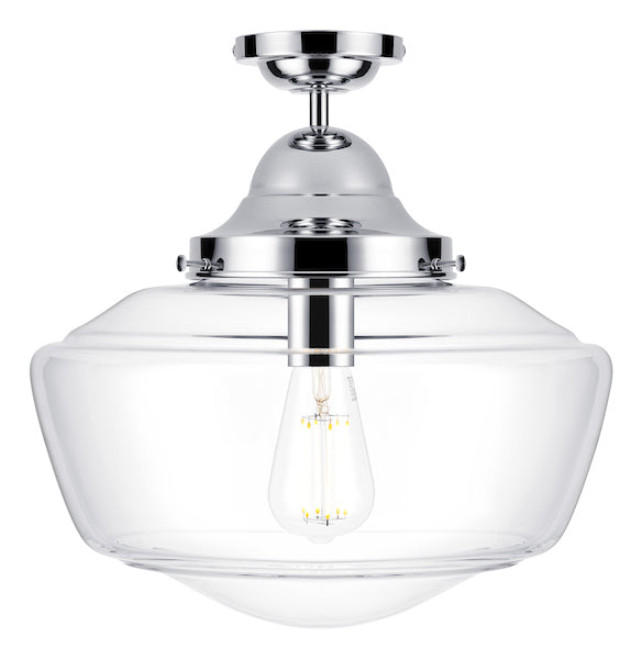 David Hunt Rydal Bathroom Ceiling Light Clear Glass IP44 – from Amos Lighting + Home