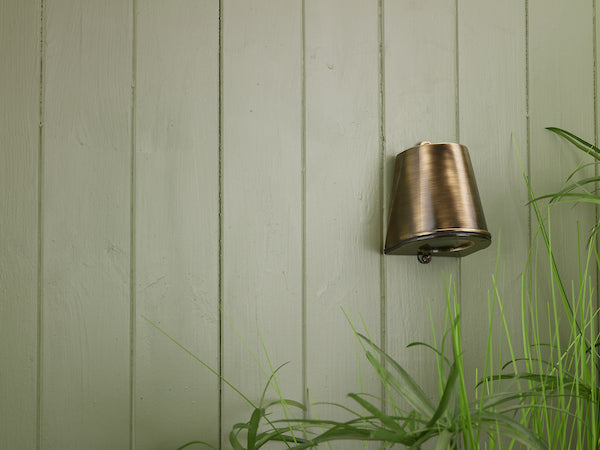 David Hunt Strait Outdoor Wall Light, Antique Brass IP44 – from Amos Lighting + Home