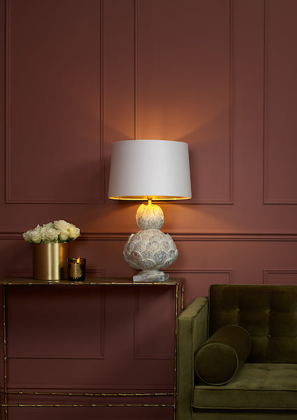 David Hunt Umbra Table Lamp Base Cream & Gold – from Amos Lighting + Home