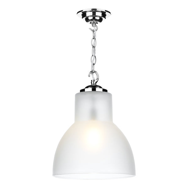 David Hunt Upton Large Chrome Pendant with Opal Glass – from Amos Lighting + Home