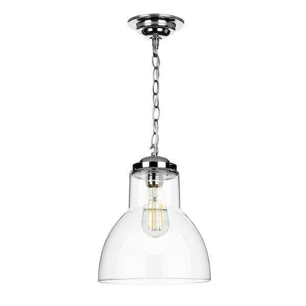 David Hunt Upton Polished Chrome Pendant Small – from Amos Lighting + Home