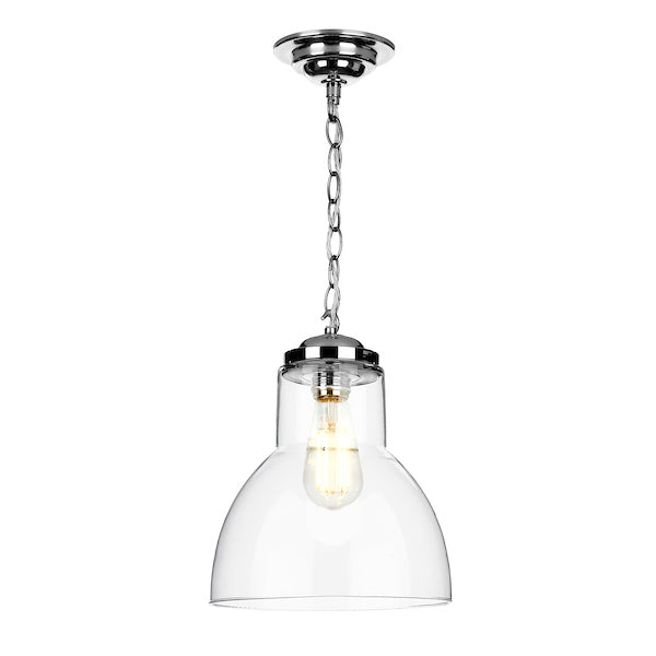 David Hunt Upton Polished Chrome Pendant Small – from Amos Lighting + Home