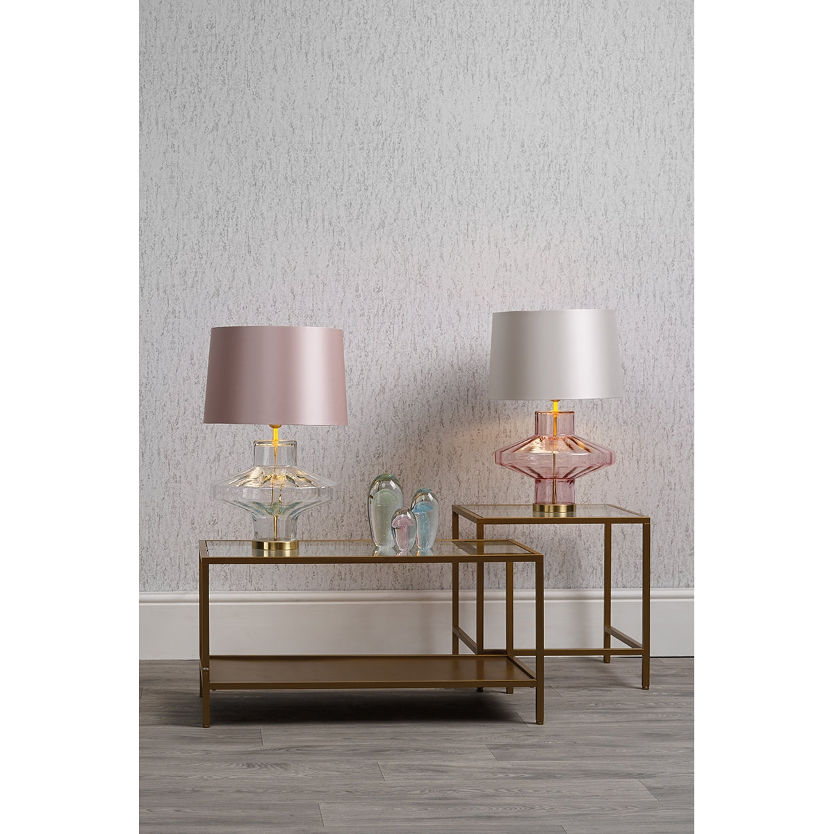 David Hunt Vienna Table Lamp Pink Glass Base – from Amos Lighting + Home