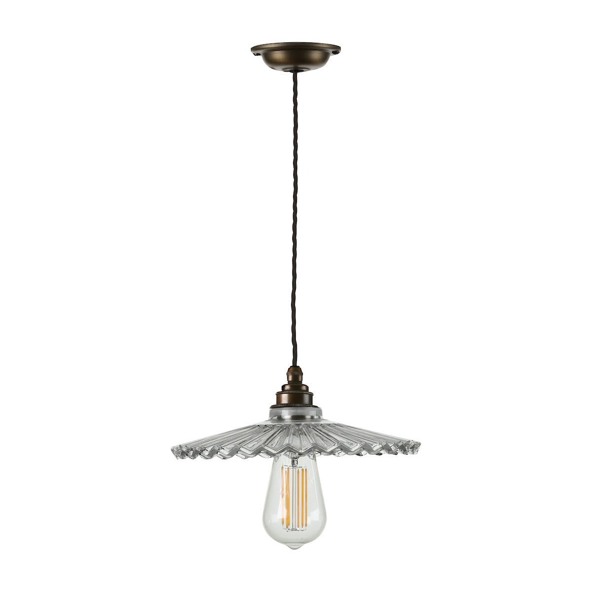 David Hunt Waverley Small Pendant Antique Brass – from Amos Lighting + Home