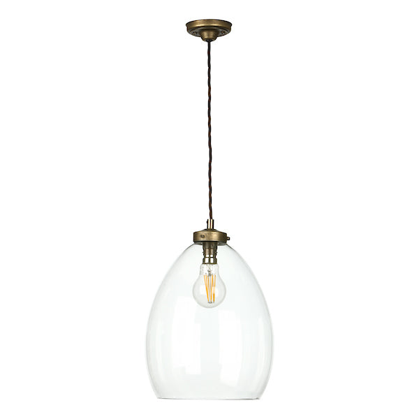 David Hunt Yeovil Single Pendant Aged Brass – from Amos Lighting + Home