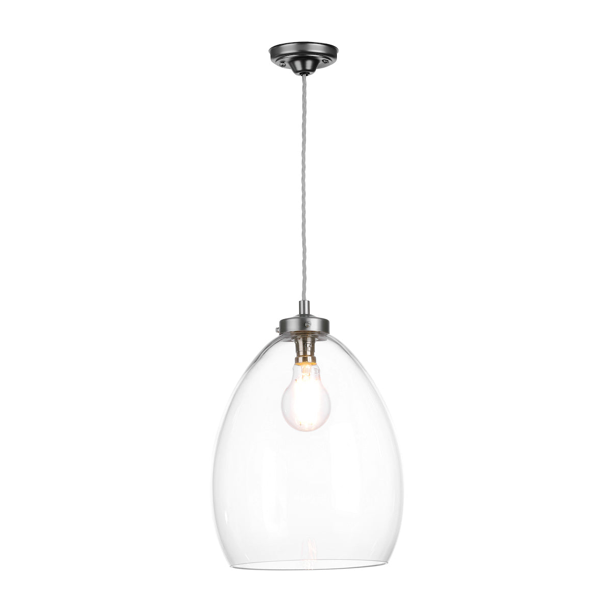 David Hunt Yeovil Single Pendant Aged Silver – from Amos Lighting + Home