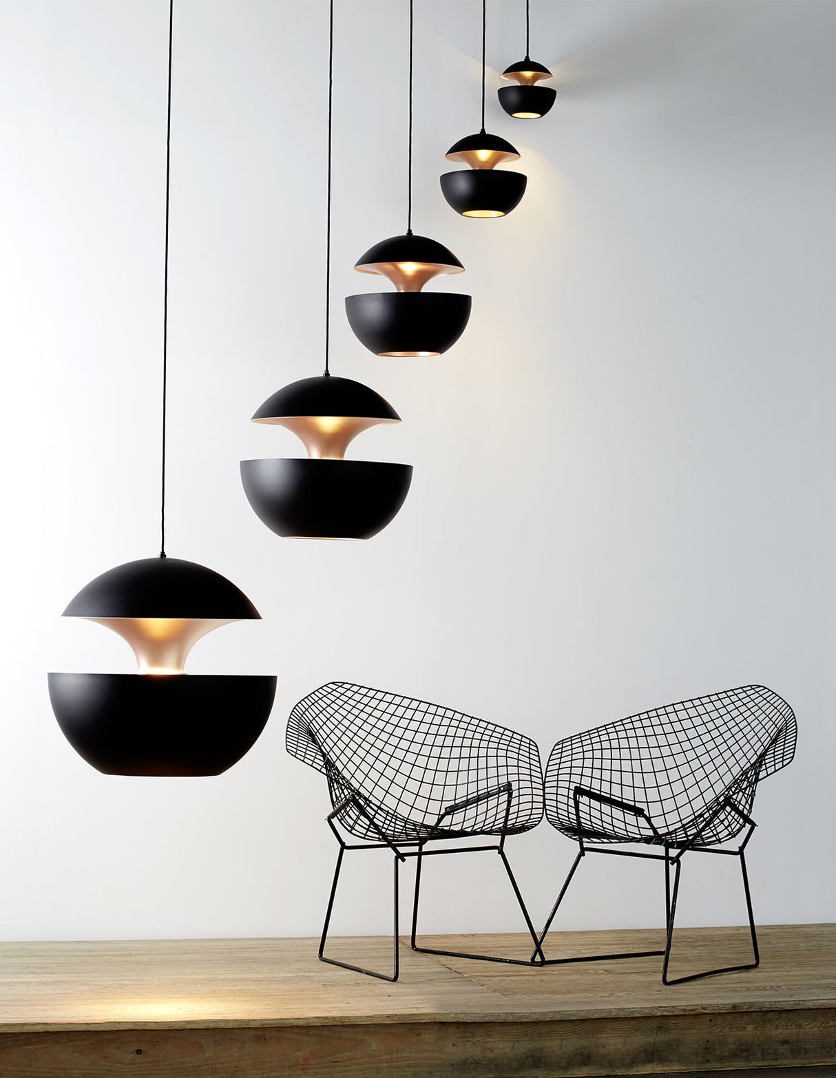DCW Editions HERE COMES THE SUN 250 Pendant Black & Copper – from Amos Lighting + Home