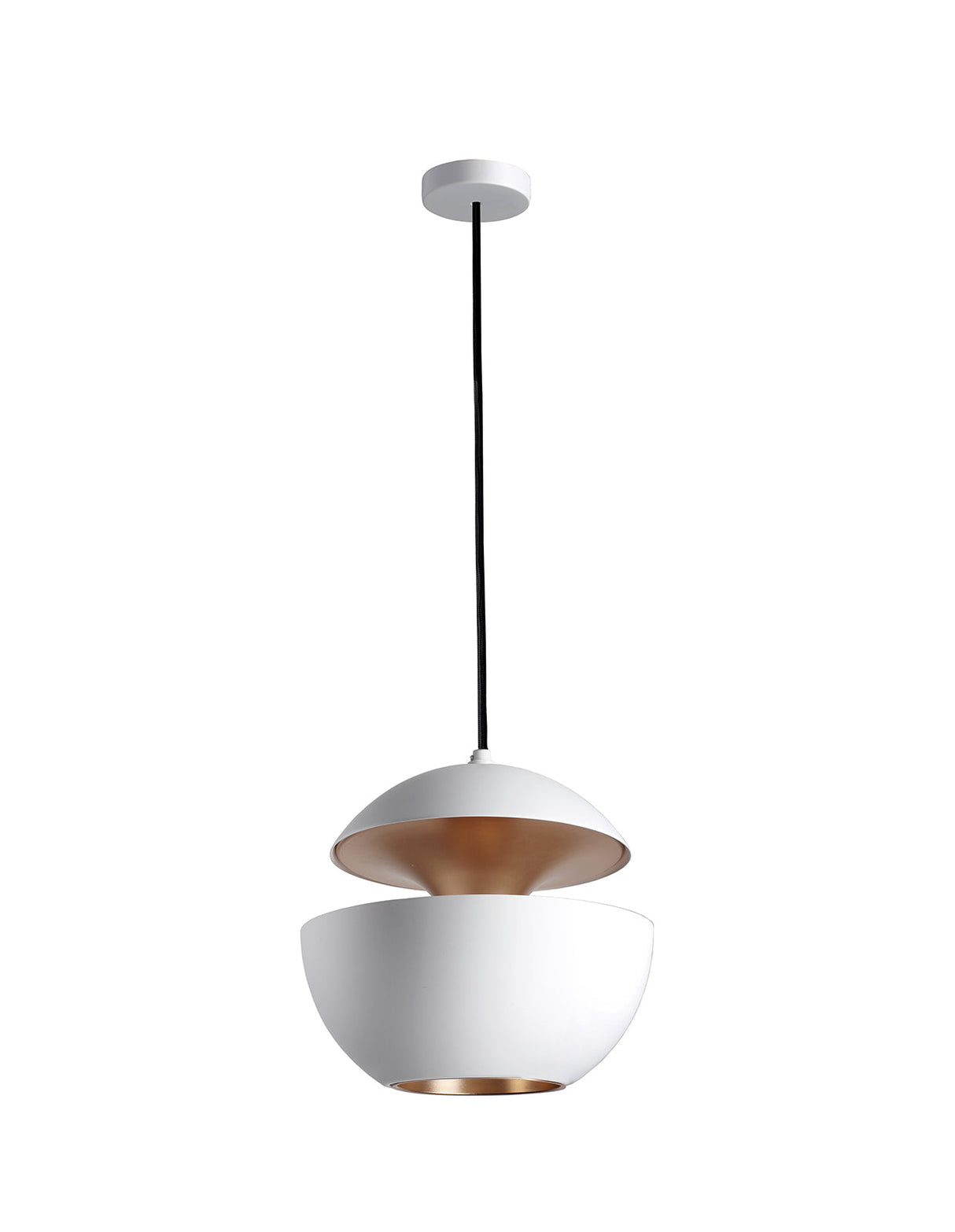 DCW Editions HERE COMES THE SUN 250 Pendant White & Copper – from Amos Lighting + Home