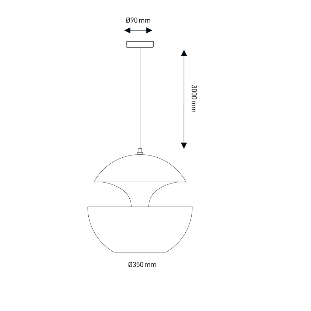 DCW Editions HERE COMES THE SUN 350 Pendant White – from Amos Lighting + Home