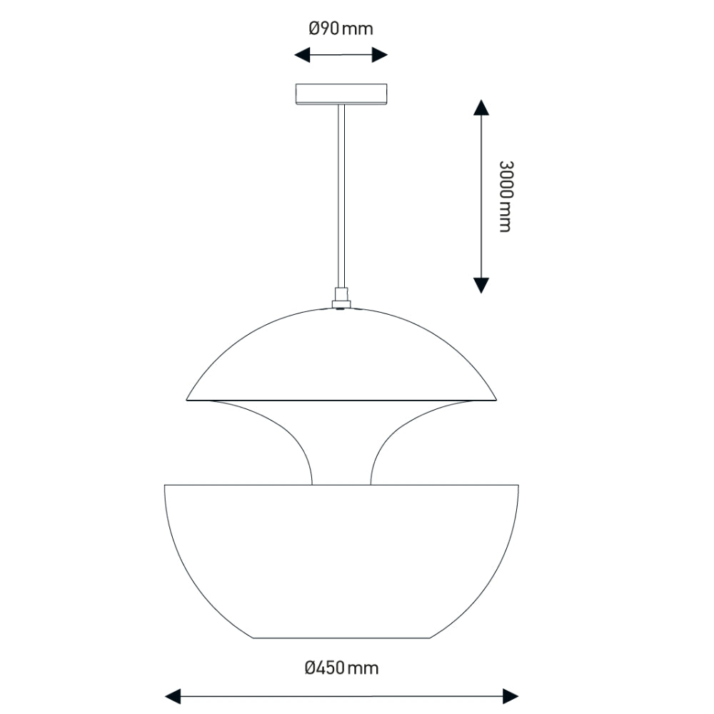 DCW Editions HERE COMES THE SUN 450 Pendant Black & Copper – from Amos Lighting + Home